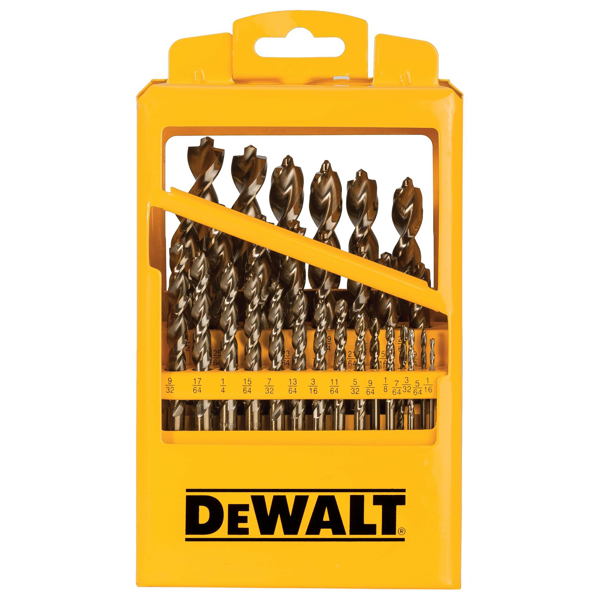 Juego de brocas giratorias de longitud laboral mixta recubiertas de HSS dorado ferroso de 29 piezas DEWALT DEWALT - DW1969