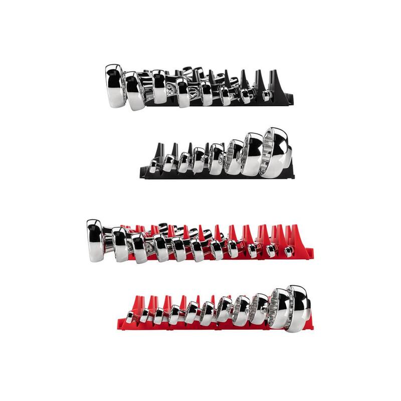 Llave de caja offset de 45 grados TEKTON de 1/4-1-1/4 pulgadas, 6-32 mm con organizador modular de ranuras (19 piezas) - WBE95302