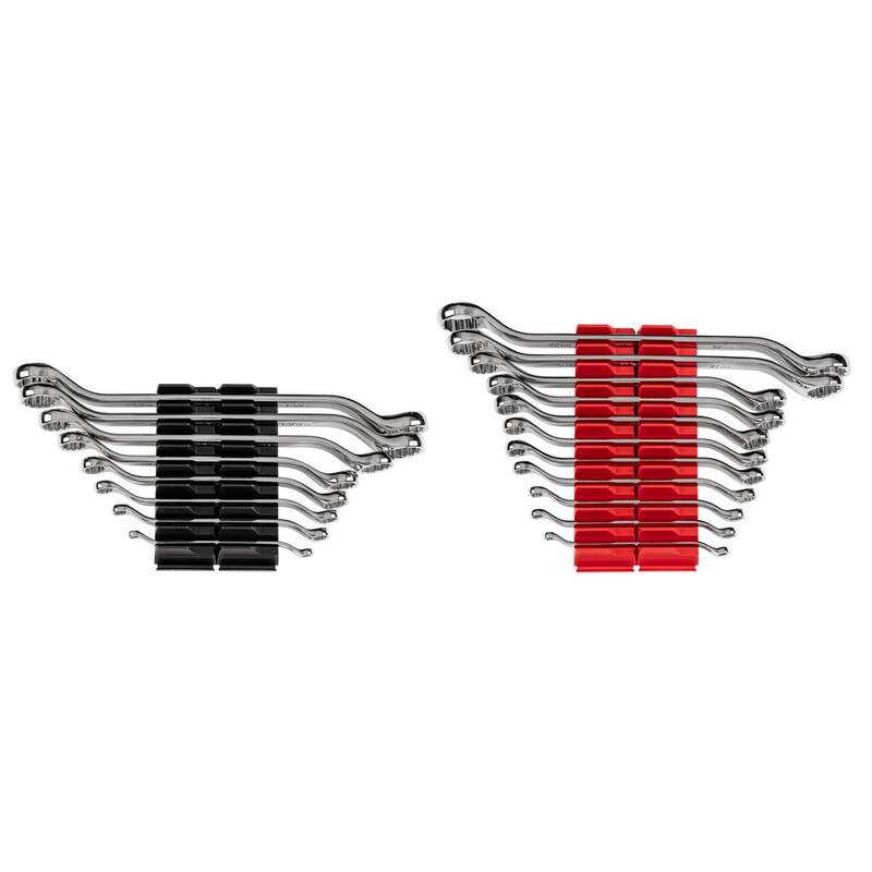 Llave de caja offset de 45 grados TEKTON de 1/4-1-1/4 pulgadas, 6-32 mm con organizador modular de ranuras (19 piezas) - WBE95302