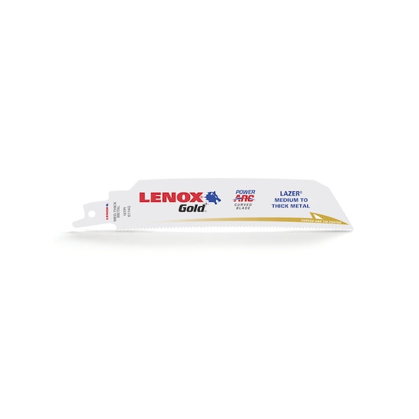 Irwin Lenox Gold 6 in. Bi-Metal Reciprocating Saw Blade 14 TPI 5 pk - 210946114GR