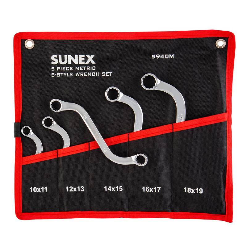 Juego de llaves de dado en S estilo SAE de SUNEX TOOLS (5 piezas) - 9940