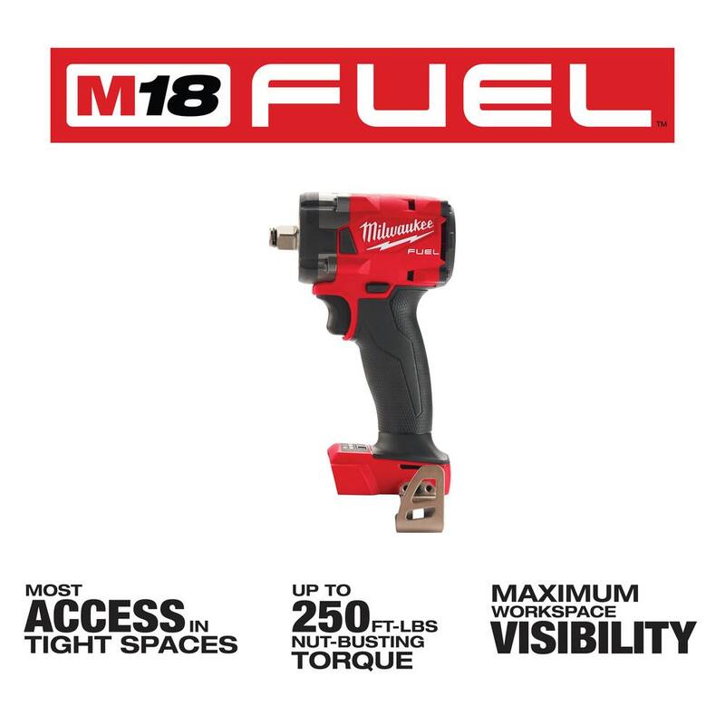 Martillo rotativo inalámbrico Milwaukee M18 FUEL ONE-KEY de 18V con tecnología de iones de litio sin escobillas de 1 pulgada SDS-Plus con llave de impacto M18 FUEL - 2914-22DE-2855-20.
