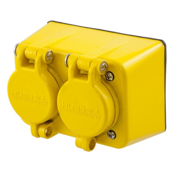 Hubbell Wiring Device-Kellems Watertight Devices, 15A, 250V, 2 Pole, 3 Wire, HBL65W49D - HBL65W49D