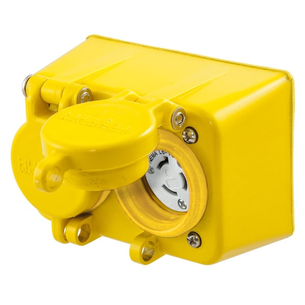 Hubbell Wiring Device-Kellems Watertight Devices, 15A, 250V, 2 Pole, 3 Wire, HBL65W49D - HBL65W49D