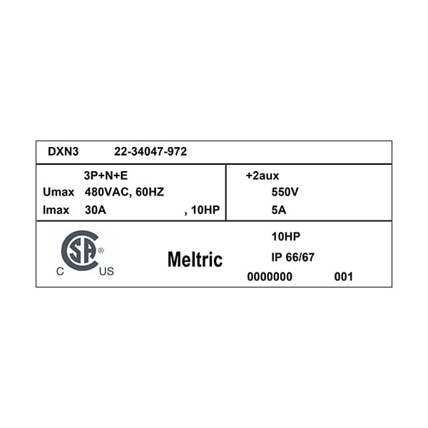 Meltric 22-34047-972 RECEPTACLE - 22-34047-972