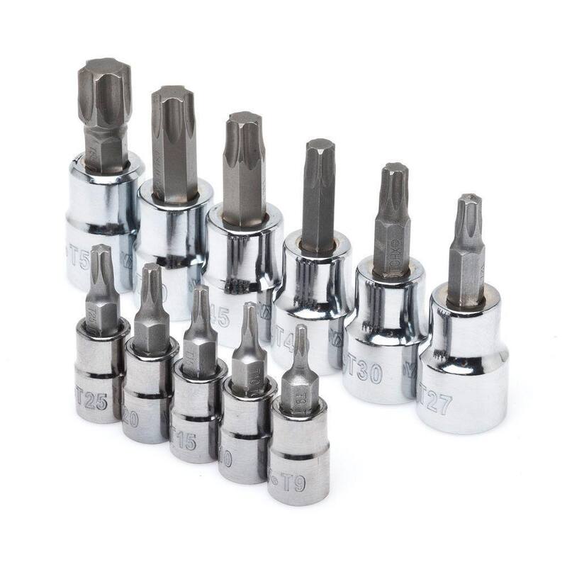 Juego de puntas de vaso Torx de 1/4 y 3/8 pulgadas (11 piezas) - HTXBS11PCSR
