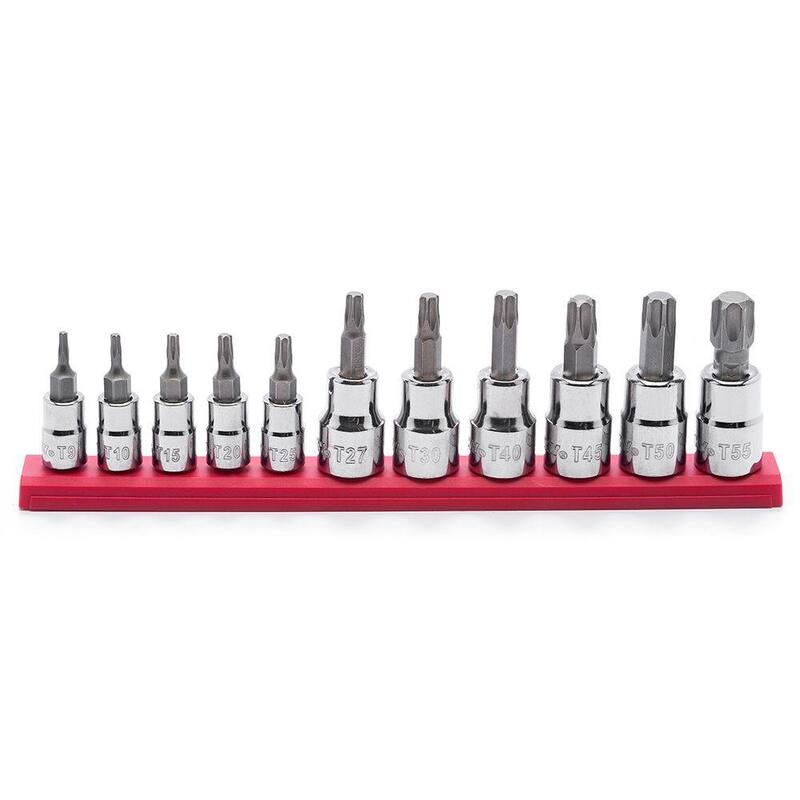 Juego de puntas de vaso Torx de 1/4 y 3/8 pulgadas (11 piezas) - HTXBS11PCSR