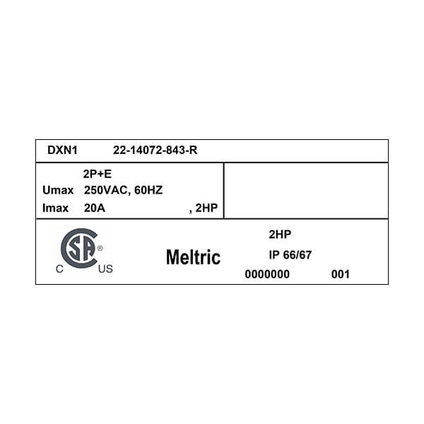 Meltric 22-14072-843-R RECEPTACLE PADLOCK PAWL NORMALLY CLOSED LID - 22-14072-843-R