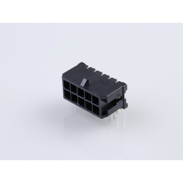 Molex Microfit 3.0 RA PTH w/clip DR Tin 10 Ckt - 43045-1021