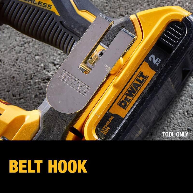 DEWALT ATOMIC 20V MAX Taladro martillo SDS Plus ultra compacto inalámbrico sin escobillas de 5/8 pulgadas (Herramienta solamente) - DCH172B