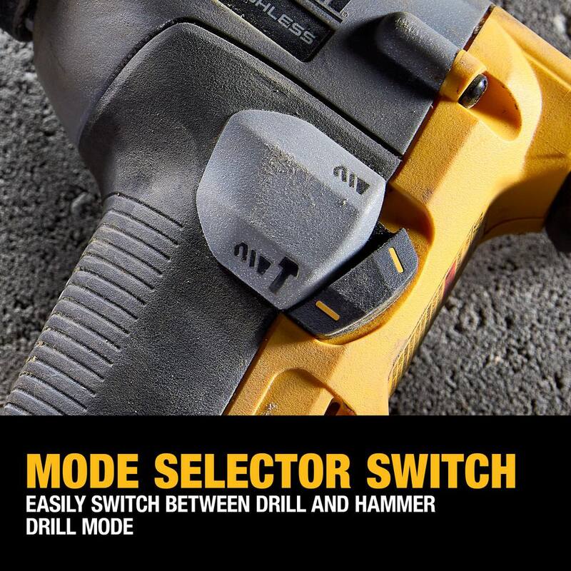 DEWALT ATOMIC 20V MAX Taladro martillo SDS Plus ultra compacto inalámbrico sin escobillas de 5/8 pulgadas (Herramienta solamente) - DCH172B