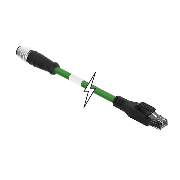 Molex CSE M12 ETH 4P DC MA STR RJ45 STR PUR 5M - 1201080257