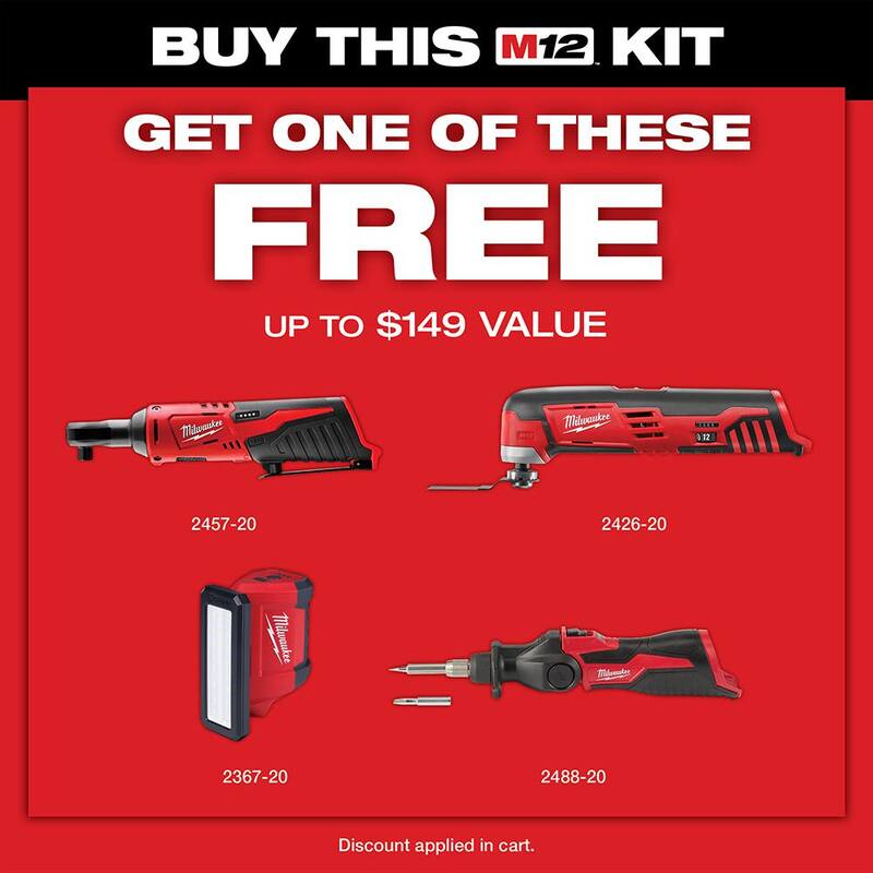 Martillo rotativo inalámbrico Milwaukee M12 FUEL de 12V con tecnología de iones de litio sin escobillas de 5/8 pulgadas SDS-Plus, incluye un kit con una batería de 4.0Ah y una bolsa - 2416-21XC.