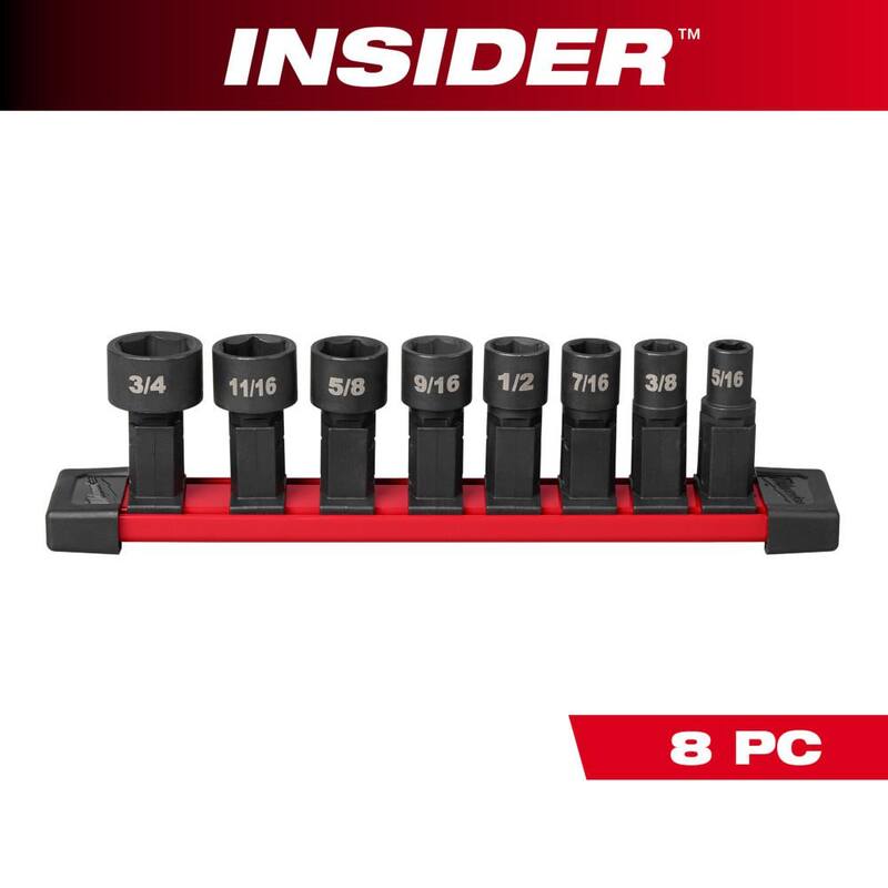 Juego de llaves de vaso de trinquete Milwaukee INSIDER Box SAE (8 piezas) - 49-16-1640