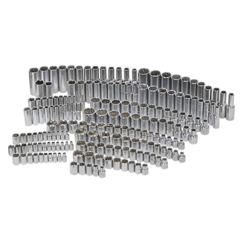 Juego de llaves de vaso Husky de 1/4, 3/8 y 1/2 pulgadas (200 piezas) - H200MSS