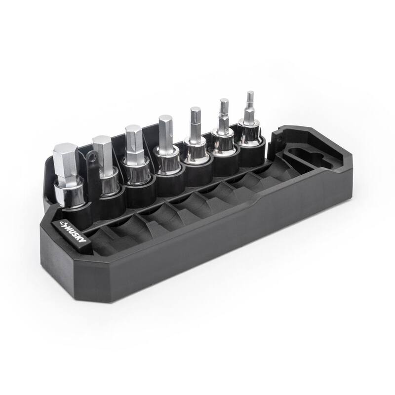 Juego de llaves de vaso para bits métricos de 3/8 pulgadas para trinquetes Husky (7 piezas) - HB3DBS7M