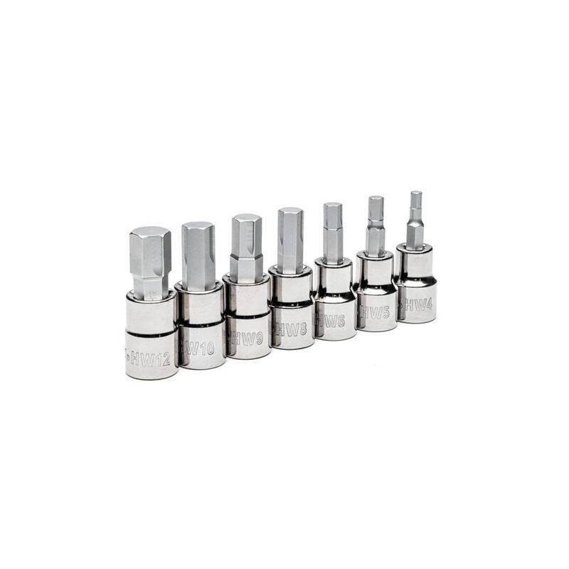 Juego de llaves de vaso para bits métricos de 3/8 pulgadas para trinquetes Husky (7 piezas) - HB3DBS7M