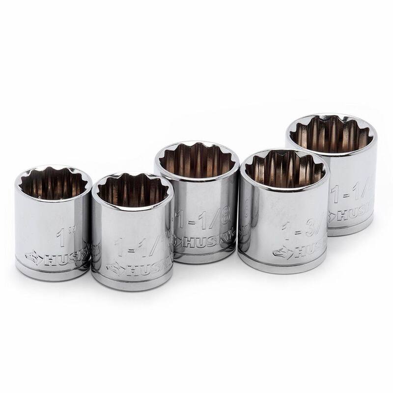 Juego de llaves de vaso grandes SAE de 1/2 pulgadas (5 piezas) - H2DSAE5PC-02