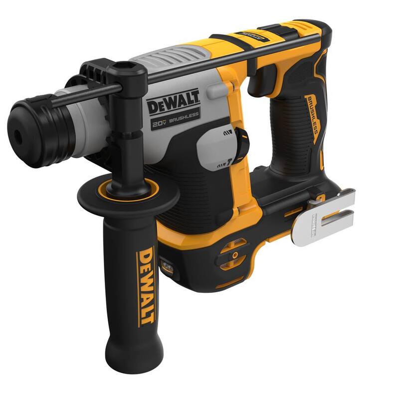 DEWALT ATOMIC Taladro Martillo SDS + sin escobillas ultra-compacto inalámbrico de 20V MAX con baterías XR 6.0Ah y 4.0Ah de 20V MAX - DCH172BWCB2460C