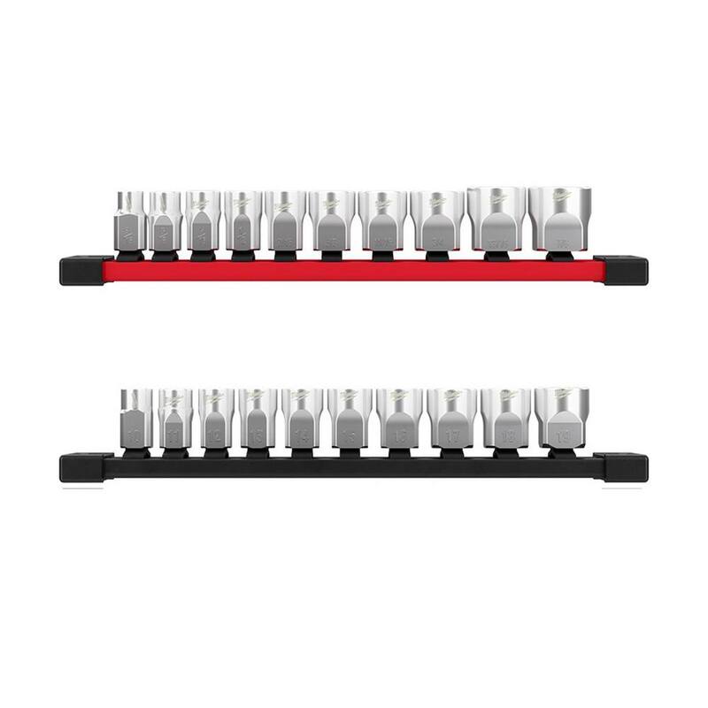 Milwaukee 3/8 pulgadas SAE y métricas de perfil bajo con 6 puntos y CUATRO lados planos (Juego de 20 piezas) - 48-22-9403-48-22-9503