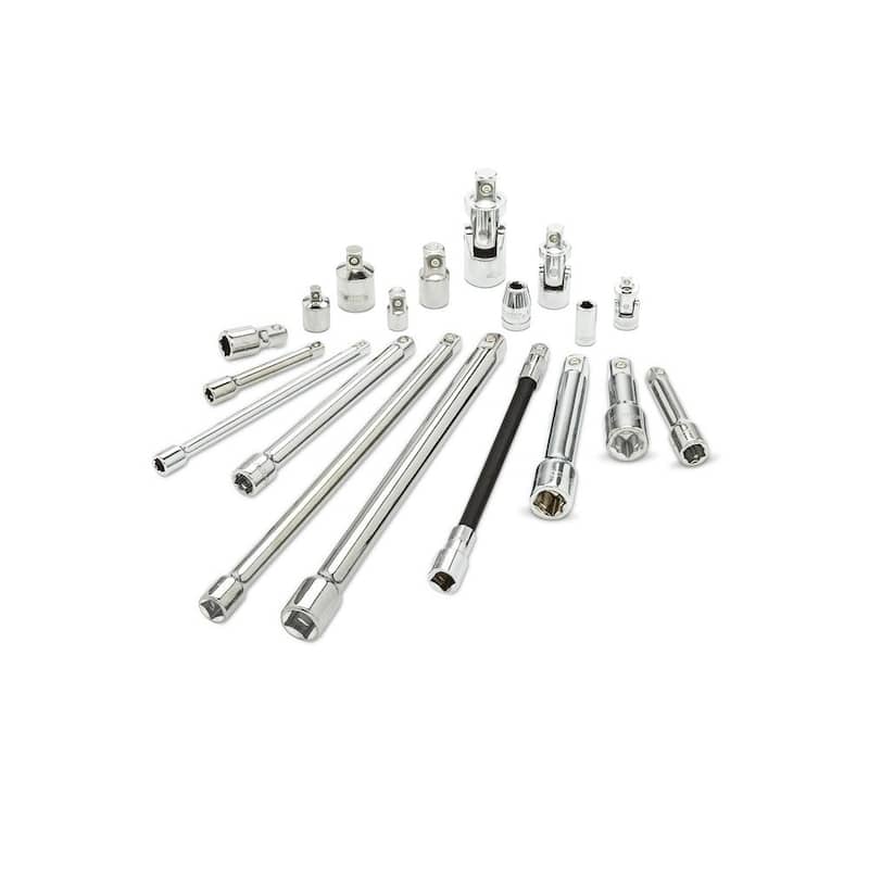 Juego de accesorios y dados Husky de 1/4 pulgadas x 3/8 pulgadas y 1/2 pulgadas (219 piezas) - H219MSSACCYRM