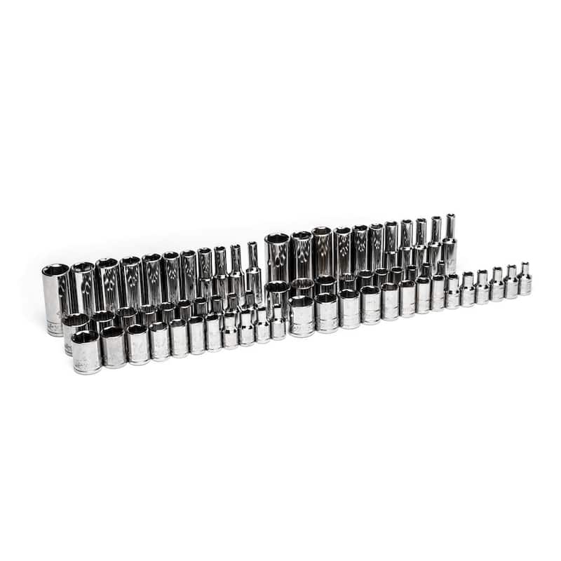 Juego de accesorios y dados Husky de 1/4 pulgadas x 3/8 pulgadas y 1/2 pulgadas (219 piezas) - H219MSSACCYRM
