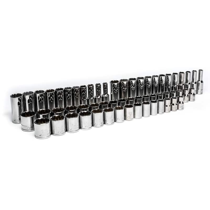 Juego de accesorios y dados Husky de 1/4 pulgadas x 3/8 pulgadas y 1/2 pulgadas (219 piezas) - H219MSSACCYRM