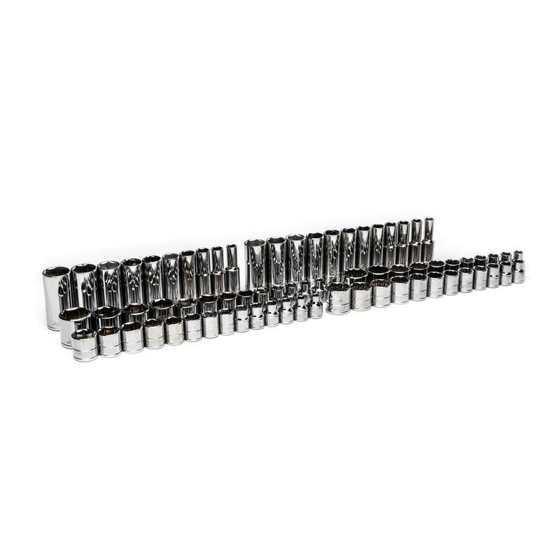 Juego de accesorios y dados Husky de 1/4 pulgadas x 3/8 pulgadas y 1/2 pulgadas (219 piezas) - H219MSSACCYRM