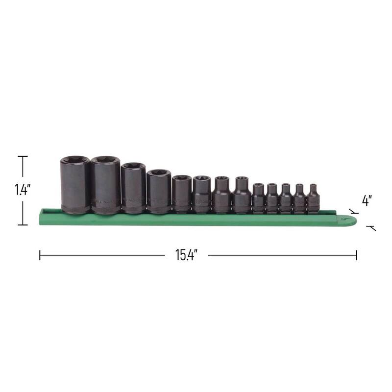 Juego de Dados con Punta Torx Externa de 1/4, 3/8 y 1/2 pulgadas de GEARWRENCH (13 Piezas) - 80583