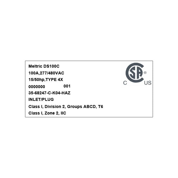 Meltric 35-68247-C-K04-HAZ INLET - 35-68247-C-K04-HAZ