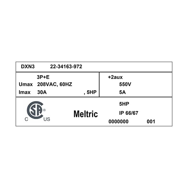 Meltric 22-34163-972 RECEPTACLE - 22-34163-972