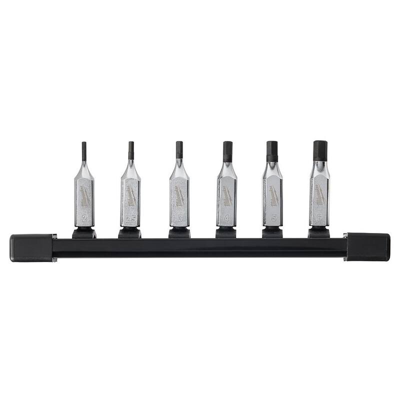 Juego de dados métricos de 1/4 de pulgada para hexágono interno de Milwaukee (6 piezas) - 48-22-9541