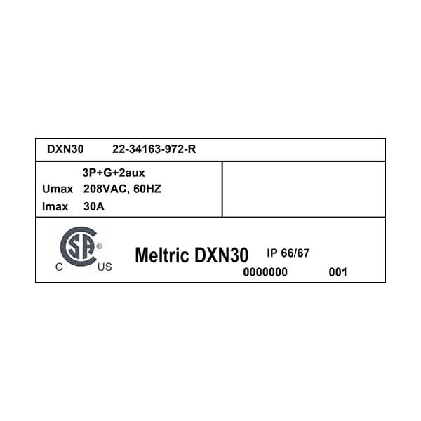 Meltric 22-34163-972-R RECEPTACLE NORMALLY CLOSED LID - 22-34163-972-R
