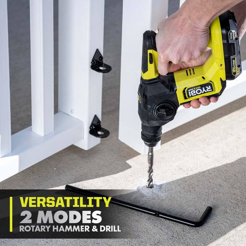 RYOBI ONE+ HP 18V Martillo rotativo SDS compacto inalámbrico sin escobillas de 5/8 pulgadas (solo herramienta) - PSBRH01B