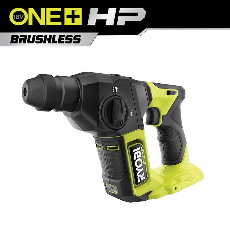 RYOBI ONE+ HP 18V Martillo rotativo SDS compacto inalámbrico sin escobillas de 5/8 pulgadas (solo herramienta) - PSBRH01B