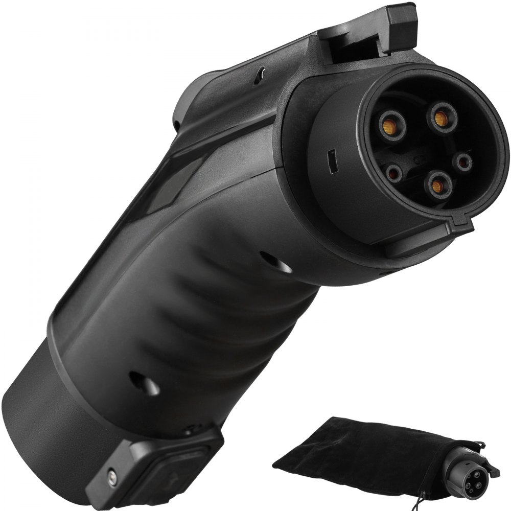 VEVOR Tesla to J1772 Charging Adapter, Max 48 Amp 240V, J1772 EVs Charger Adapter, with IP65 Storage Bag Anti-Drop Lock, for Tesla High Powered Wall Connector, Destination Charger and Mobile Connector - CDSBZJTQTX48AUEAUV0