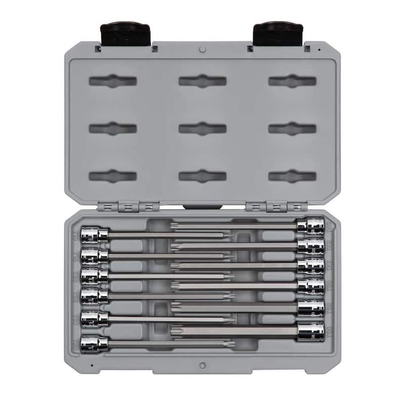 Juego de dados largos de puntas Torx TEKTON de 3/8 pulgadas (12 piezas) - SHB91305