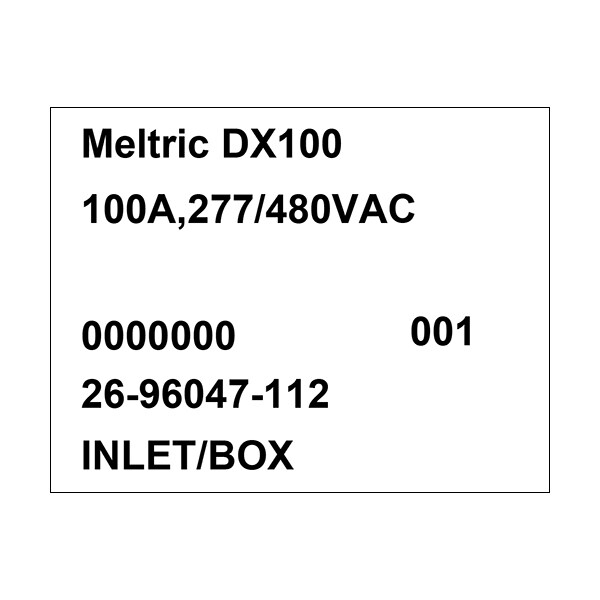 Meltric 26-96047-112 INLET/BOX - 26-96047-112
