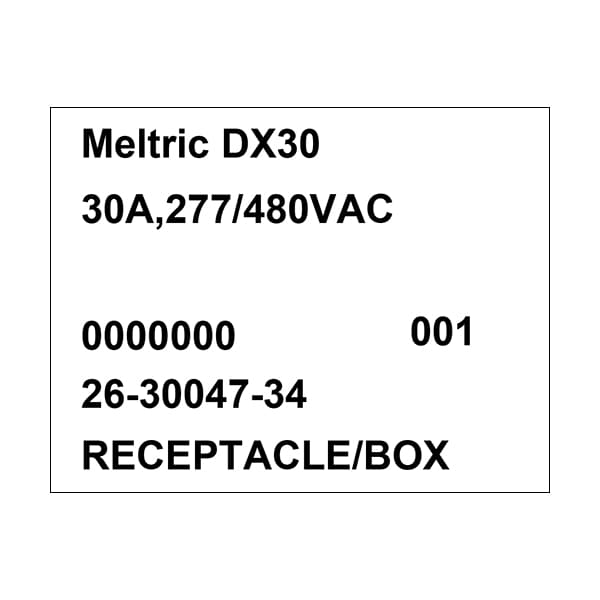 Meltric 26-30047-34 RECEPTACLE/BOX - 26-30047-34