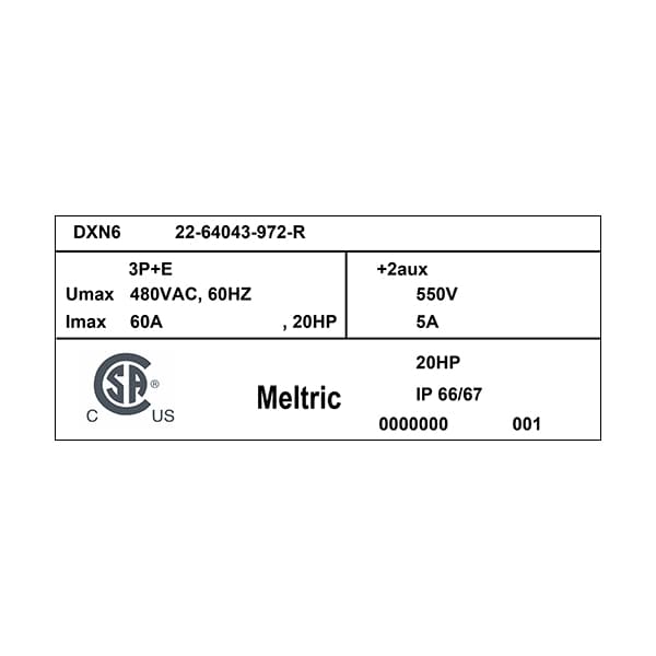 Meltric 22-64043-972-R RECEPTACLE NORMALLY CLOSED LID - 22-64043-972-R