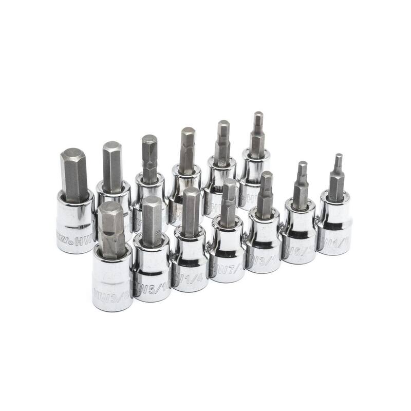 Juego de dados de vaso Hex/Torx SAE/Métrico de 3/8 pulgadas (22 piezas) - H3DCHEXTORX22PC
