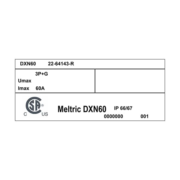 Meltric 22-64143-R RECEPTACLE NORMALLY CLOSED LID - 22-64143-R