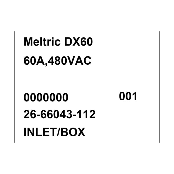 Meltric 26-66043-112 INLET/BOX - 26-66043-112