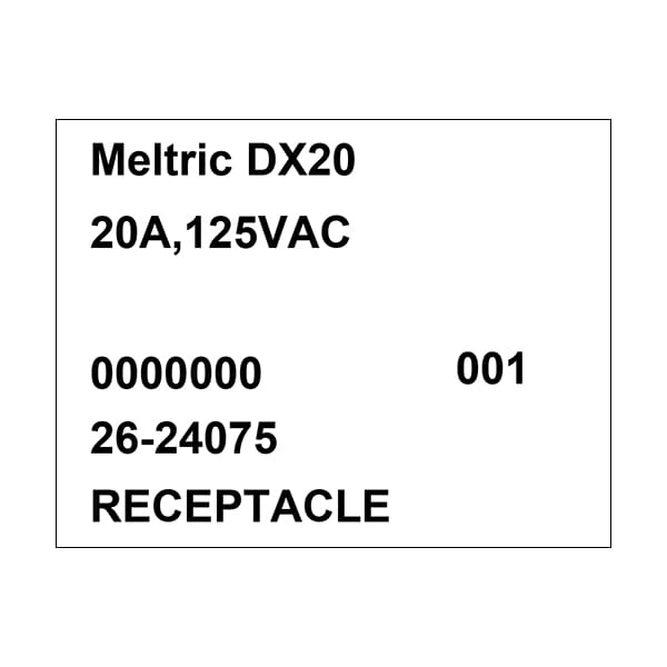 Meltric 26-24075 RECEPTACLE - 26-24075
