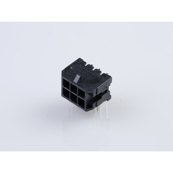 Molex Microfit 3.0 RA PTH w/clip DR Tin 6 Ckt - 43045-0621
