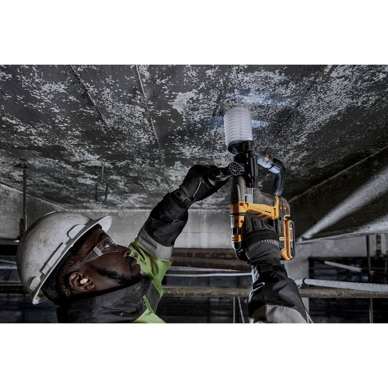 Martillo rotativo DEWALT 20V Max de 5/8 pulgadas con tecnología inalámbrica de iones de litio sin escobillas SDS PLUS y kit con dos baterías de 2.0 Ah y cargador - DCH172D2