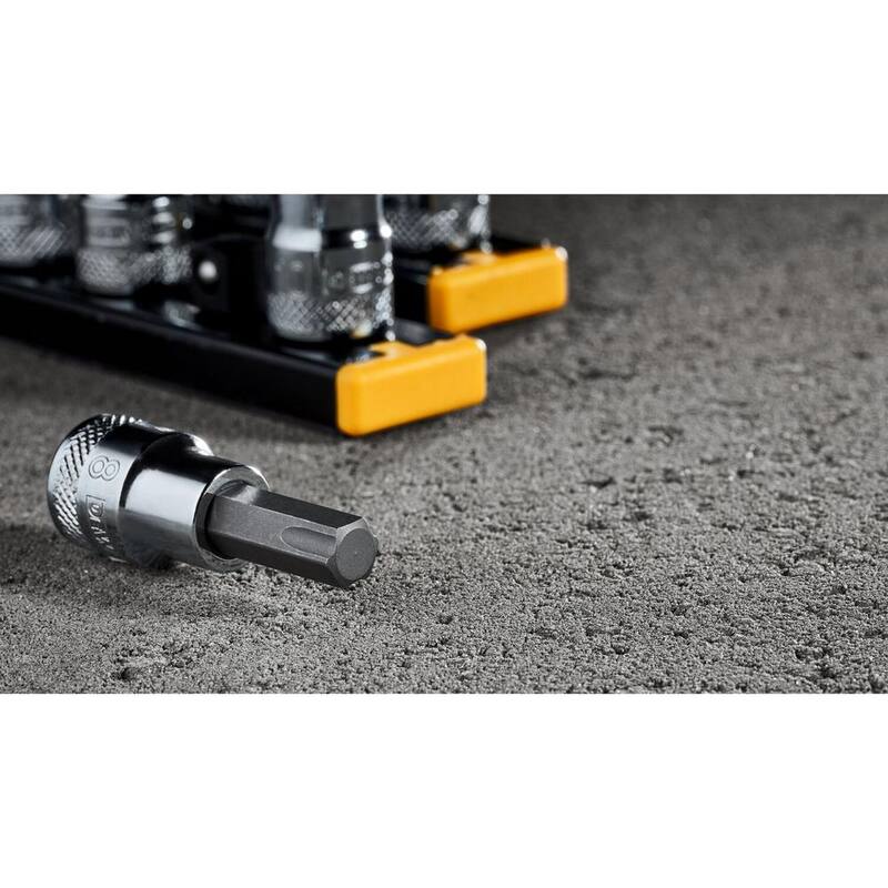 Juego de llaves de vaso hexagonales DEWALT de 3/8 pulgadas SAE y métricas (12 piezas) - DWMT17002