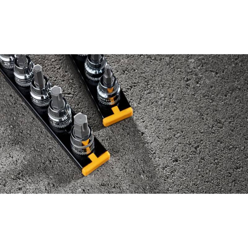 Juego de llaves de vaso hexagonales DEWALT de 3/8 pulgadas SAE y métricas (12 piezas) - DWMT17002