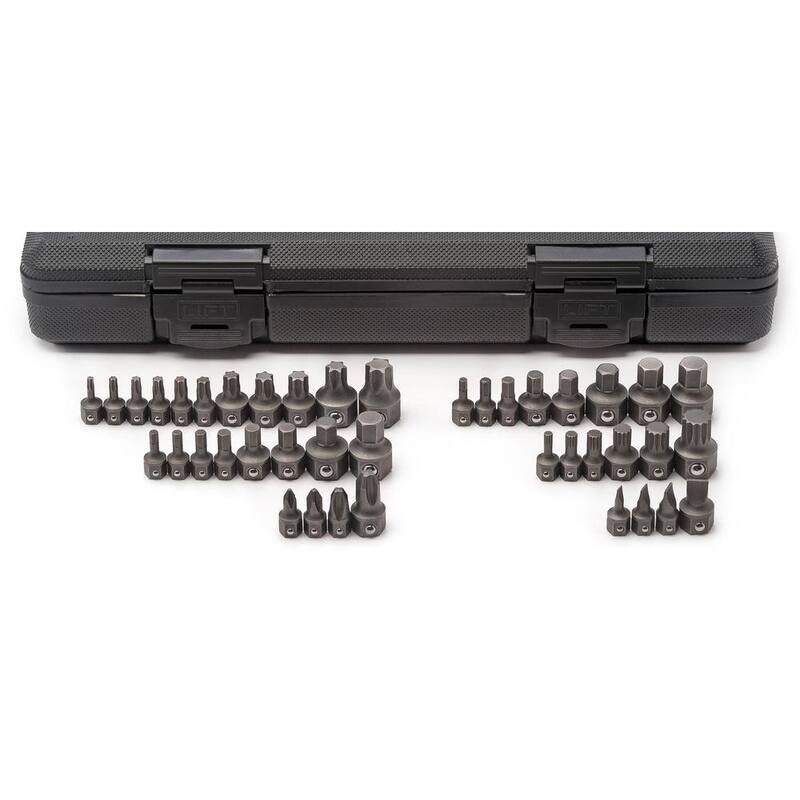 Juego de Puntas de Inserción Phillips, Ranuradas, Torx, Hexagonales y de Triple Cuadrado de Perfil Bajo GEARWRENCH para Llaves con Estuche (41 Piezas) - 81602