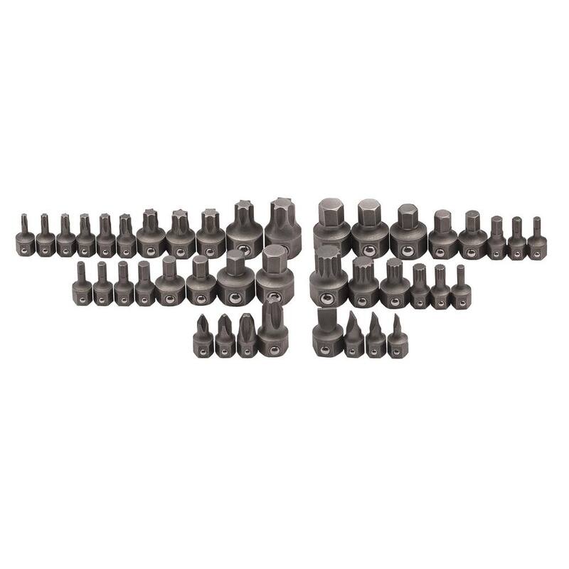 Juego de Puntas de Inserción Phillips, Ranuradas, Torx, Hexagonales y de Triple Cuadrado de Perfil Bajo GEARWRENCH para Llaves con Estuche (41 Piezas) - 81602